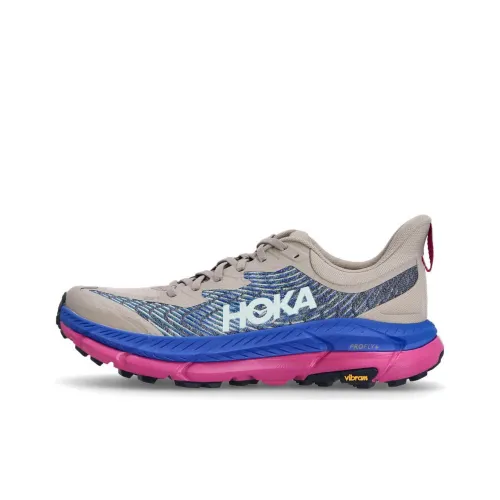 HOKA ONE ONE Mafate Speed 4 Running Shoes Men Low-Top Gray/Purple/Blue