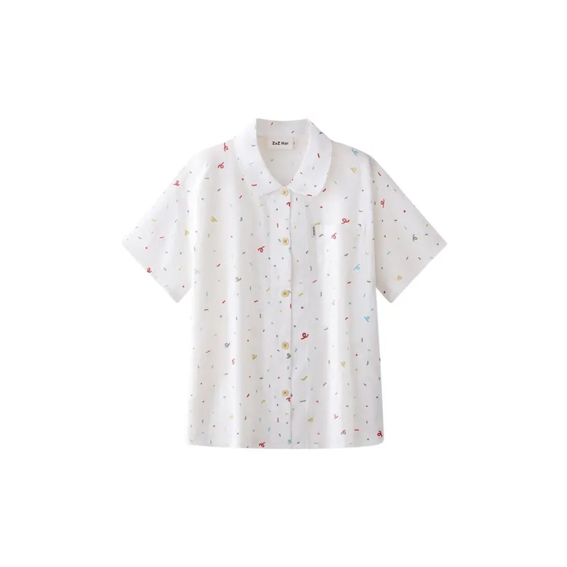 Wabi Town Pajama Set Women's White-1
