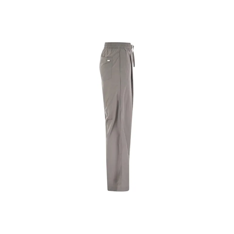 HERNO Drawstring Wide Leg Trousers-2