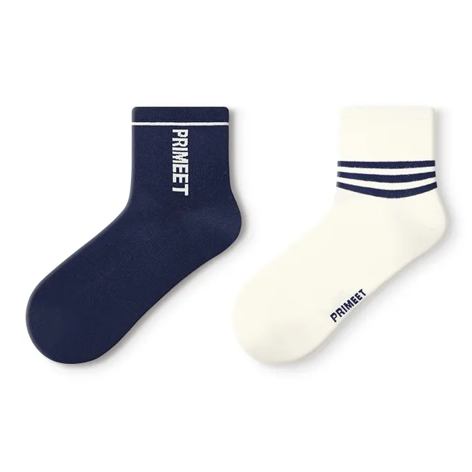 Primeet Mid Calf Socks Fall Winter Unisex 5 Pack Mixed Color-17