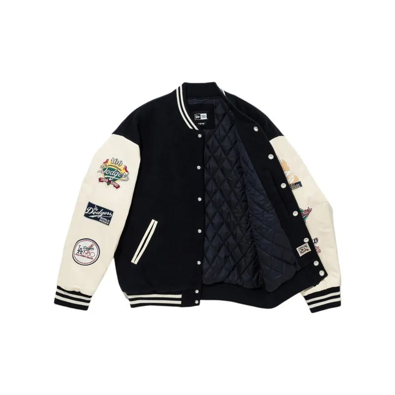 New Era FW24 Baseball Jacket Unisex Navy-2