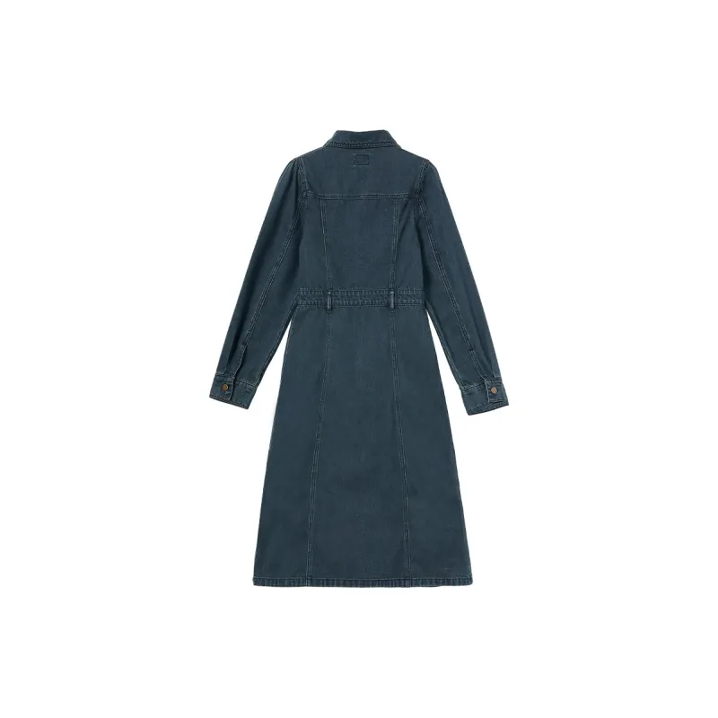 WESTLINK Long Sleeved Dress Women's Blue-1