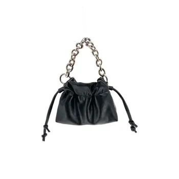 MUYSO Eco-Friendly Recycled Leather Handbag Shoulder Bag Regular Women's Black