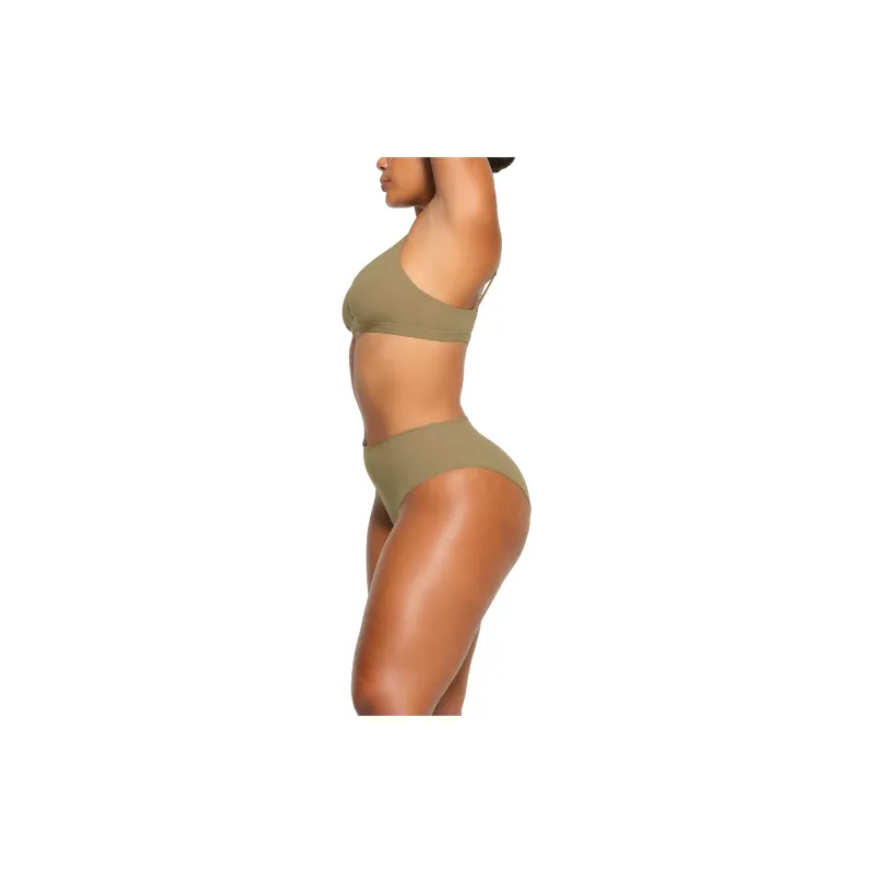 SKIMS FITS EVERYBODY CROSSOVER BRALETTE Bra Women's KHAKI/Khaki-3