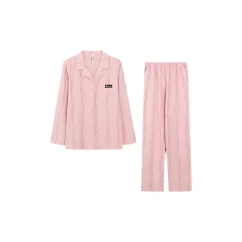 Red Beans At Home Pajama Set Women's Pastel Pink