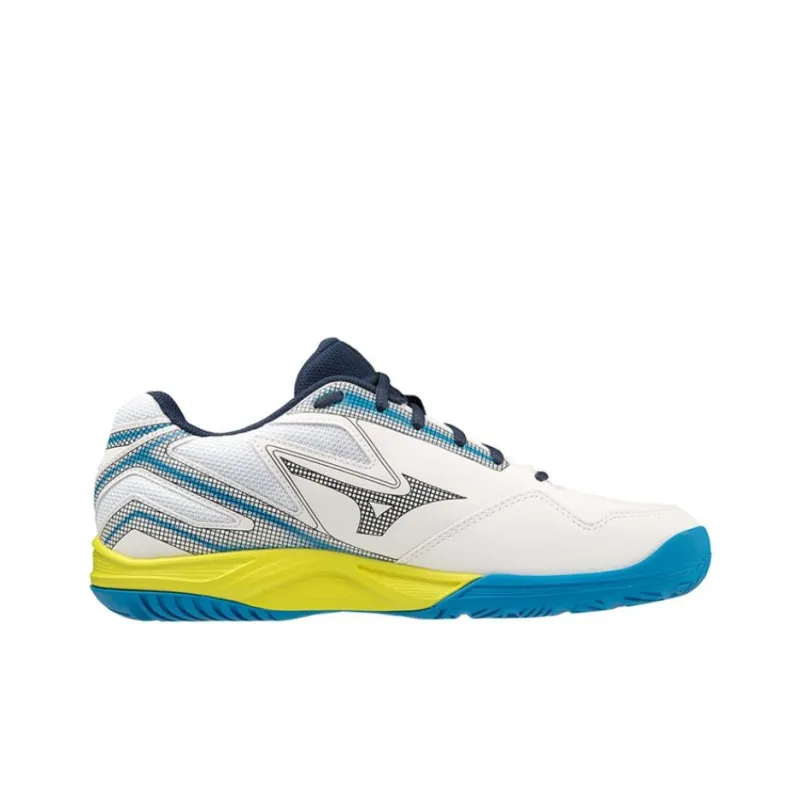 Mizuno Anti Slip Wear Resistant Low Top Tennis Shoes Men's White Blue-1