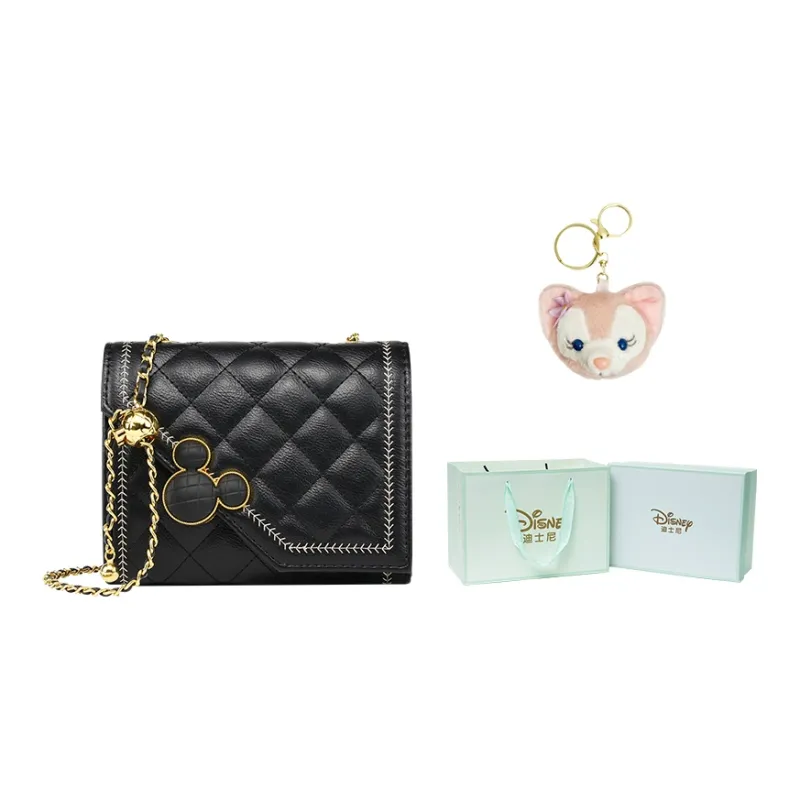 Disney Mickey Series PU Leather Crossbody Bag Small Size Women's Black-15