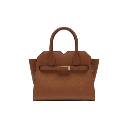 Valextra Calfskin Shoulder Bag, Crossbody Bag, Handbag Women's Chocolate Brown