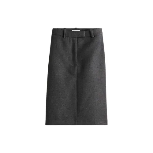 H&M Casual Long Skirts Women's Mixed Dark Gray