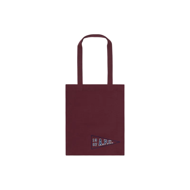 A.P.C Cotton And Canvas Tote Bag, Shopping Bag, Handbag, Shoulder Bag Unisex Burgundy-1