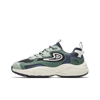 Anta Anti Slip Wear Resistant Low Top Chunky Sneakers Men's Green Black