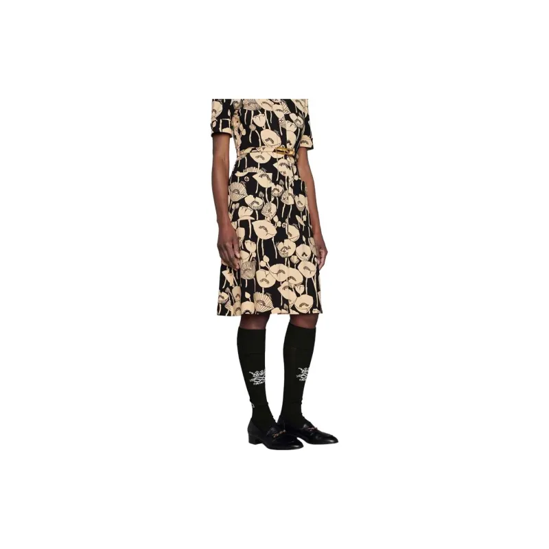 GUCCI SS23 Knee High Socks Men's 1 Pack Black-1