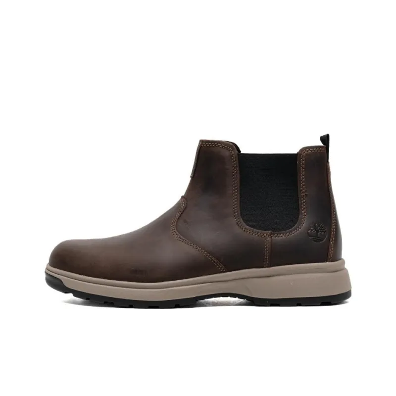 Timberland Short Chelsea Boots Men's Dark Brown-0