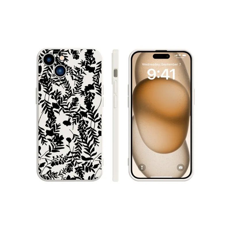 Stones Silicone Material Pattern Phone Cases Compatible With IPhone/iPad 16/15/14/13/12/11 Pro Max/XR/8 Plus-4