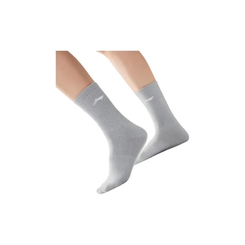 LiNing Mid Calf Socks Unisex 1 Pack Cloud Trace Gray-4