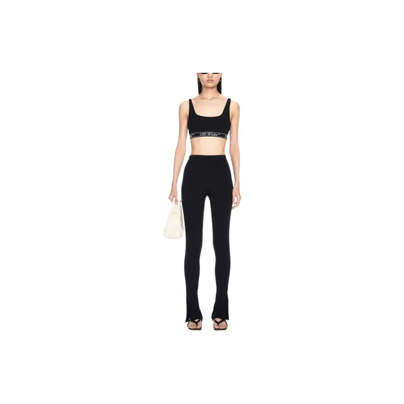 OFF WHITE Logo underband Crop Top-1