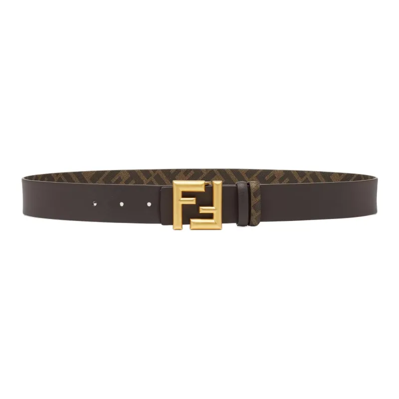 FENDI Ff Buckled Rounded Reversible Belt-1