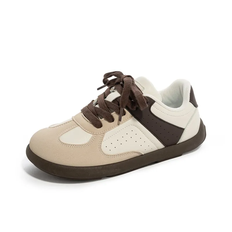 BABAYA KIDS Anti Slip And Wear Resistant Lightweight Low Top Casual Shoes Women's Beige Brown-1