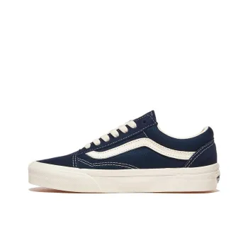 Vans Old Skool Anti Slip Wear Resistant Low Top Skateboard Shoes Unisex Blue White