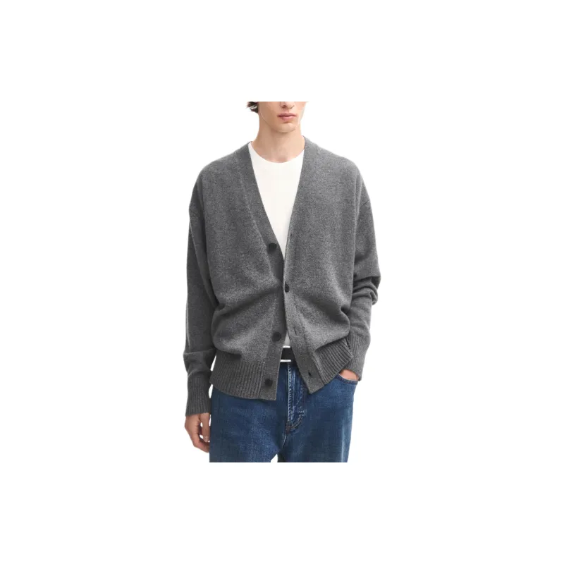 Massimo Dutti Cashmere Sweater Men's Gray-3