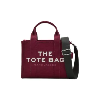 MARC JACOBS Canvas Tote Bag Shopping Bag Shoulder Bag Crossbody Bag Handbag Small Size Women's Ox Blood Red