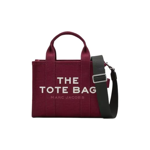 MARC JACOBS Canvas Tote Bag Shopping Bag Shoulder Bag Crossbody Bag Handbag Small Size Women's Ox Blood Red