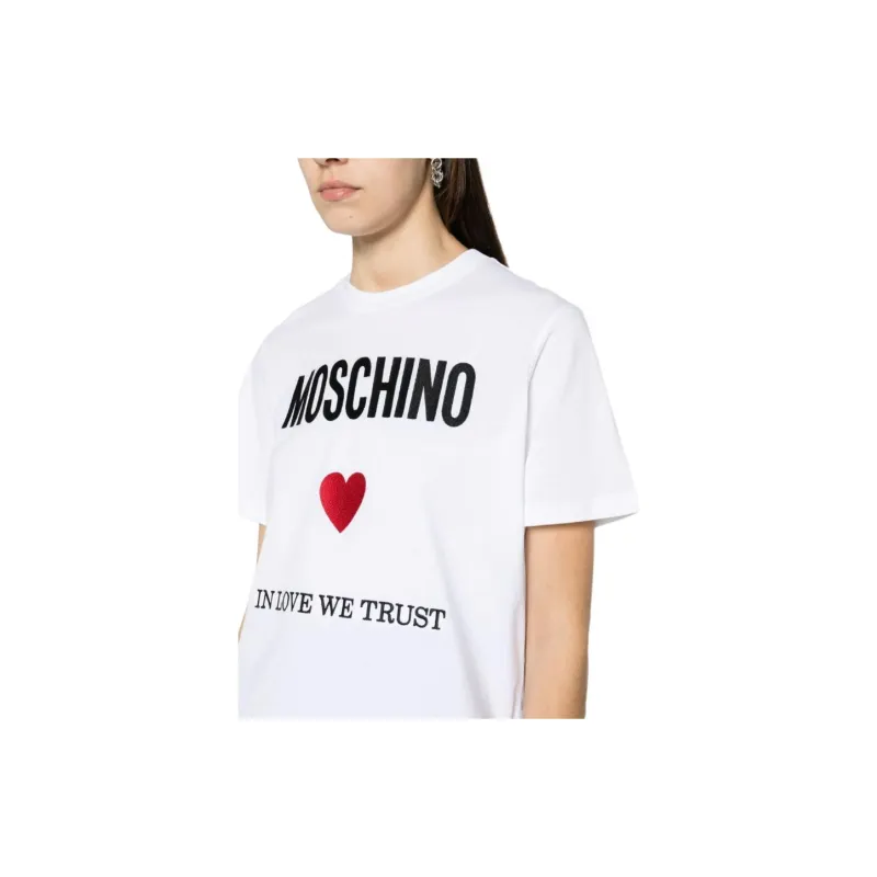MOSCHINO In Love We Trust Cotton T shirt-1