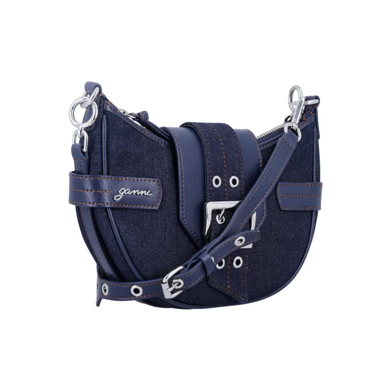 GANNI Small Bucky Denim Crossbody Bag-2