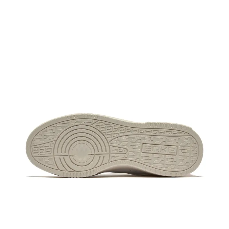 Erke Fun Play Breathable Slip-Resistant Low-Top Skateboard Shoes Women's Pink Brush Gray Microcrystalline White-3