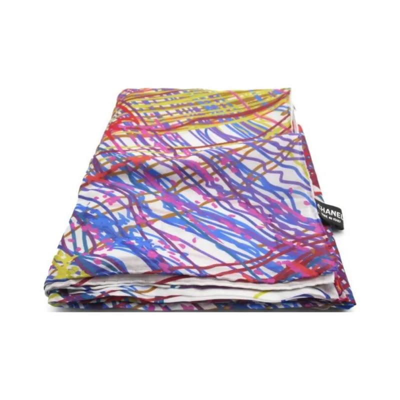 CHANEL Pre-Owned 1986-1988 Printed Cotton Scarf-1