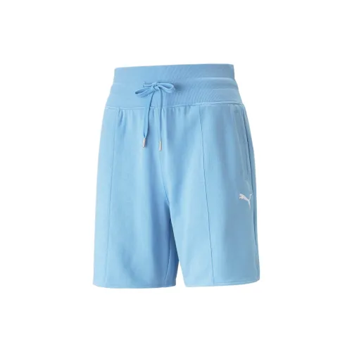 PUMA Women's Basic Series Casual Shorts Women's Light Blue