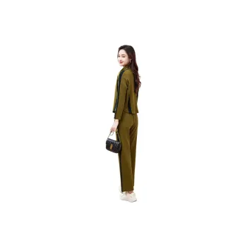Fele.d Casual Suit Women's Antumn Leaves Yellow