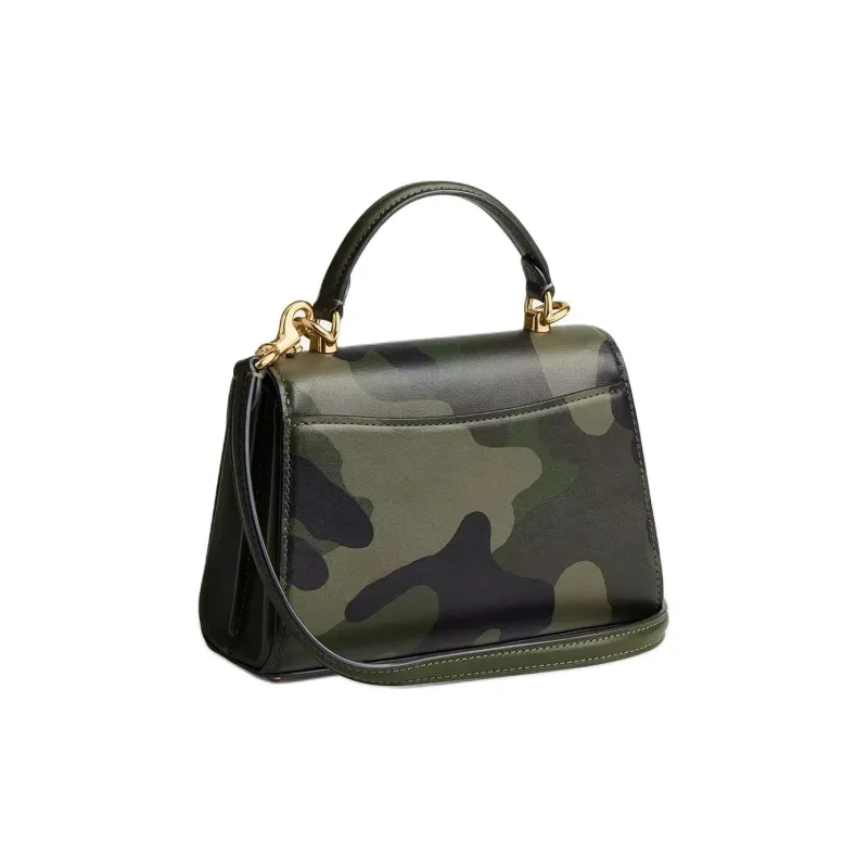 COACH Eliza Smooth Leather Crossbody One Shoulder Handbags Mini Women's Dark Cypress-1