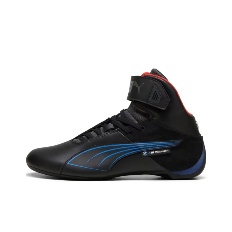 PUMA BMW M Motorsport Cushioning, Wear Resistant High Top Training Shoes Unisex Black-0