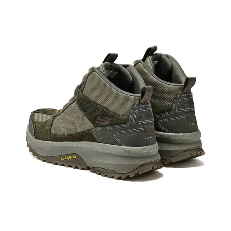 Skechers OUTDOOR Slip Resistant Breathable Mid Top Hiking Shoes Men's Olive Green-3
