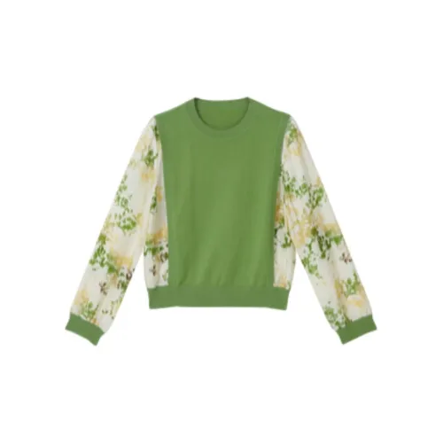 Yiner Cashmere Sweaters Women's Fruit Green