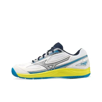 Mizuno Anti Slip Wear Resistant Low Top Tennis Shoes Men's White Blue