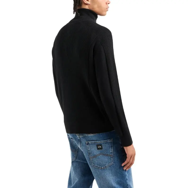 ARMANI EXCHANGE Ribbed knit Zipped Cardigan-2
