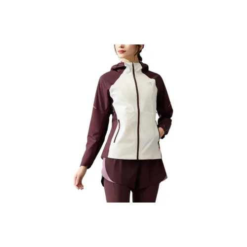 ANTA Jackets Women's Vanilla Beige/Chocolate Brown