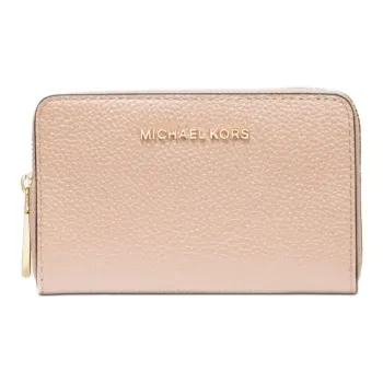 MICHAEL KORS Money Pieces Cow Leather Wallet Small Size Women's Soft Pink