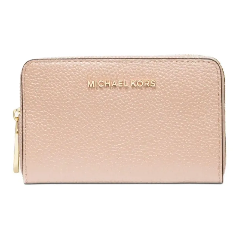 MICHAEL KORS Money Pieces Cow Leather Wallet Small Size Women's Soft Pink-0