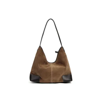 YOCAMU Cow Leather Tote Bag Shoulder Bag Unisex Orange-Brown