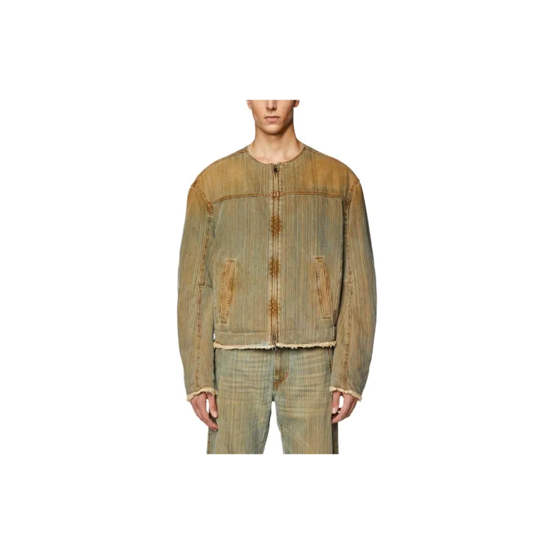 DIESEL FW23 Jackets Coats Unisex Brown-4