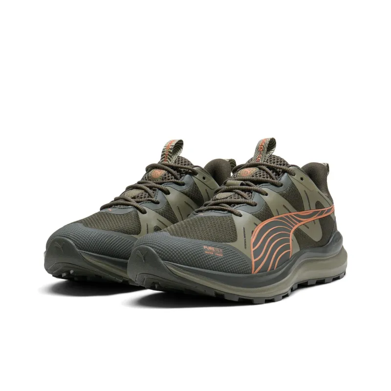 PUMA Reflect Lite Trail Anti Slip Wear Resistant Low Top Running Shoes Unisex Dark Green-2