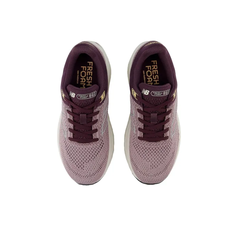 New Balance Fresh Foam X 860v14 Ice Wine Plum Brown Silver Metallic Women's-3