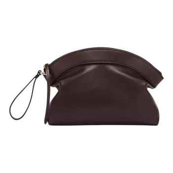 Furla Calfskin Clutch Women's Black Coffee