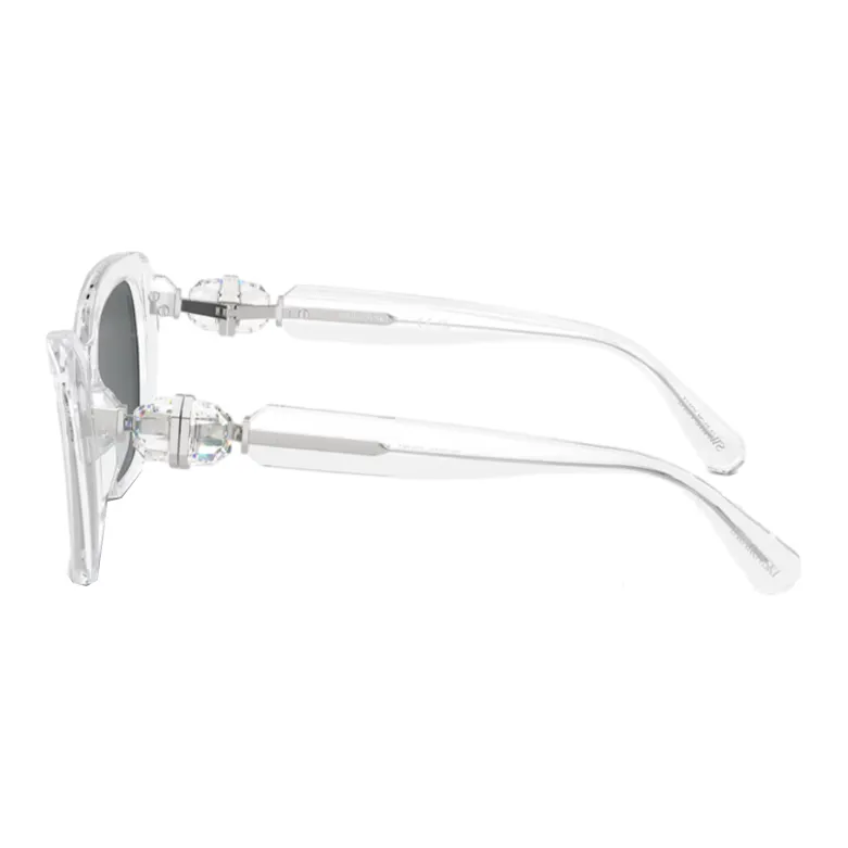 Swarovski Acetate Butterfly Sunglasses Women's White-2