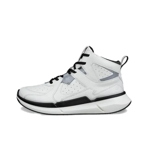 Ecco BIOM2.2 High Top Casual Shoes Women's White Black