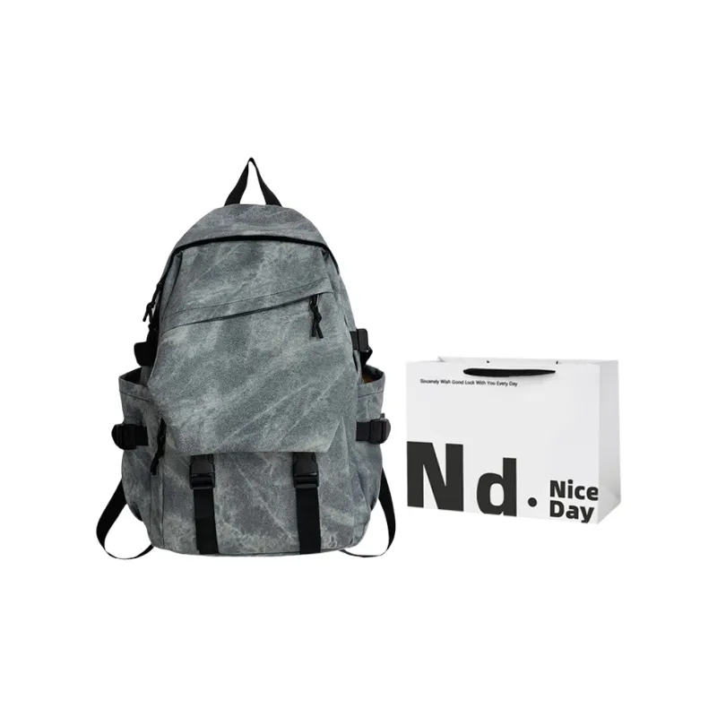 SWIMADE Composite Cloth Backpack Regular Unisex Light Gray/Dark Gray/Blue-4