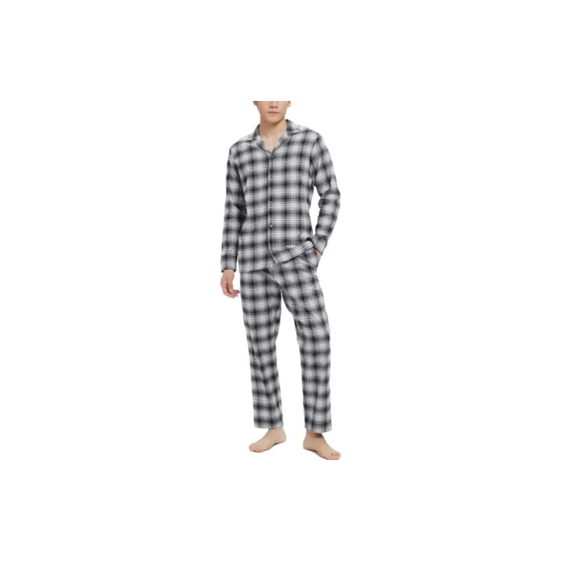CALVIN KLEIN Pajama Pants Men's Black White Plaid-1